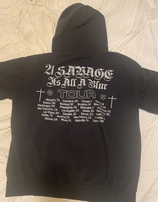 Drake IAAB Tour 21 Savage Knife Hoodie | Grailed