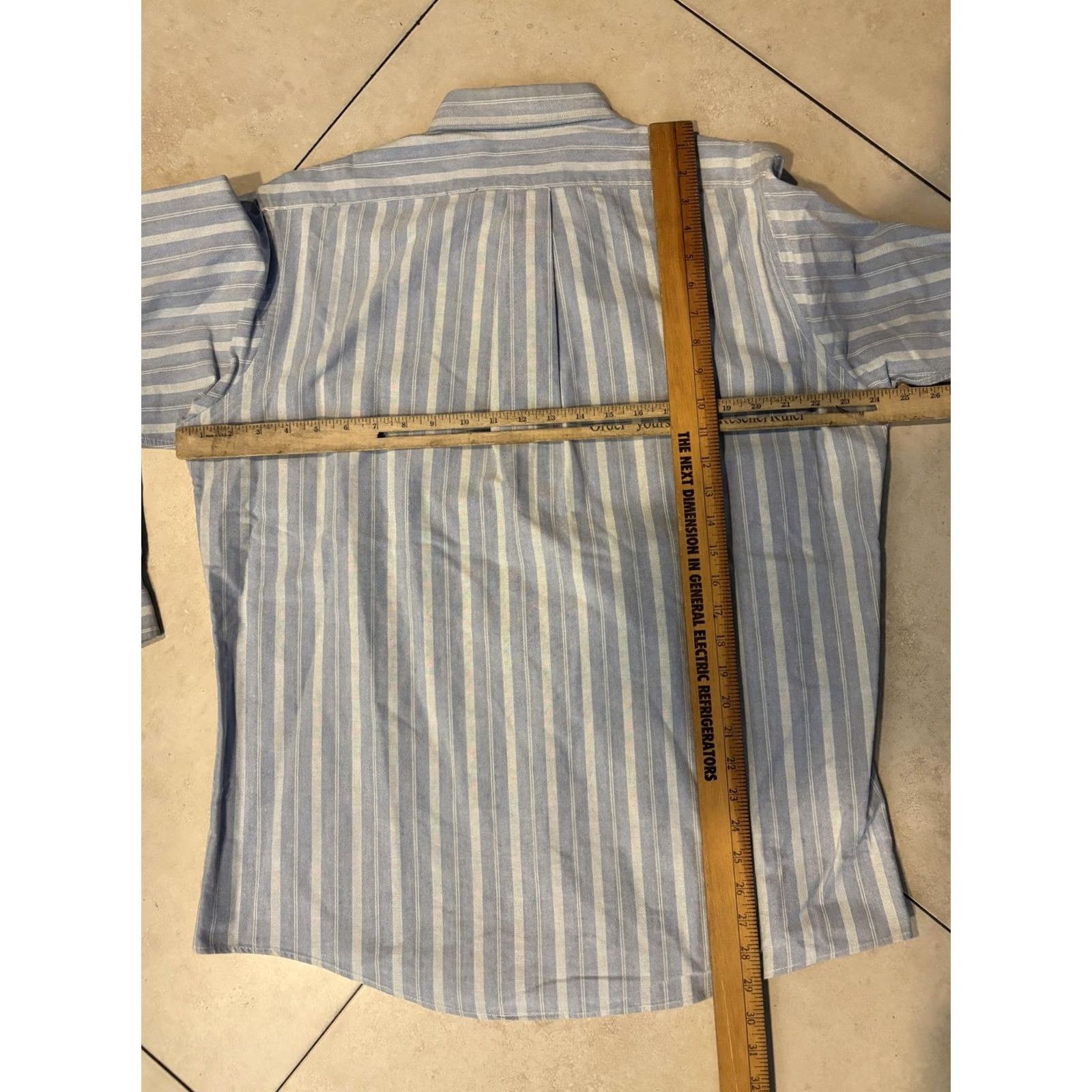 Orvis Orvis Shirt Mens Large Blue White Vertical Stripe Button-Down Cotton Classic Size US L / EU 52-54 / 3 - 7 Thumbnail