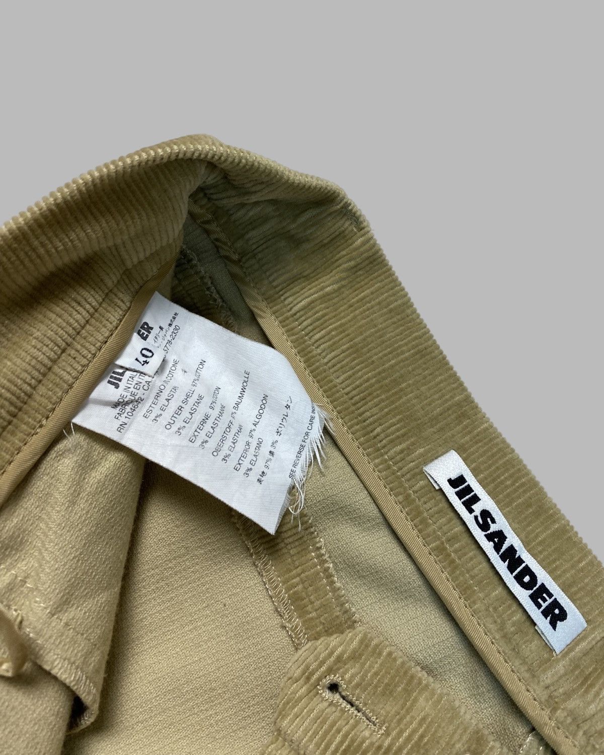Jil Sander Jil Sander Beige Velour Velvet Corduroy Pants Trousers Size 27" / US 4 / IT 40 - 5 Thumbnail