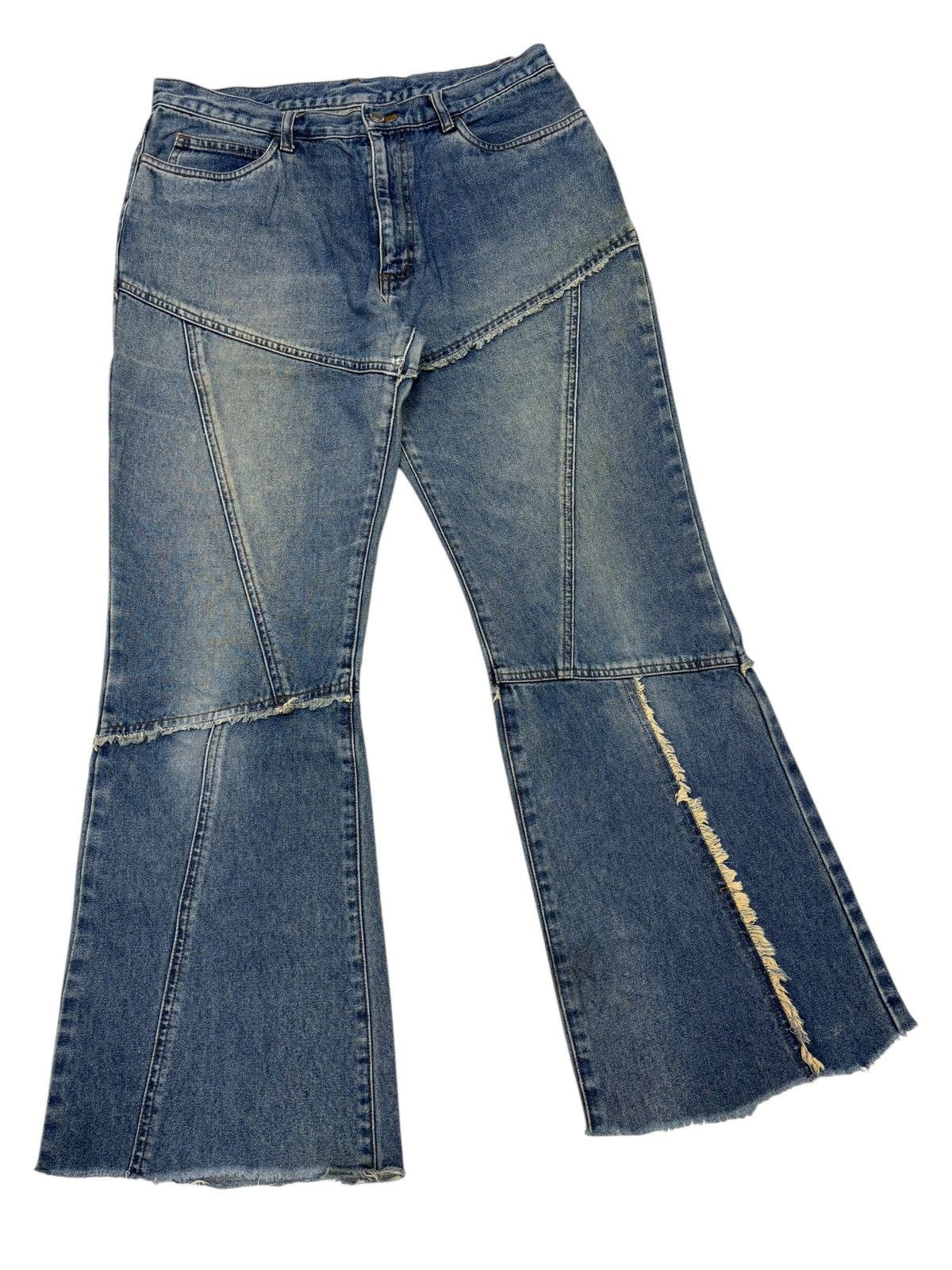 If Six Was Nine Tornado Mart Recontructed Style Flare Bootcut Paleo2 Jeans Size 31" - 3 Thumbnail