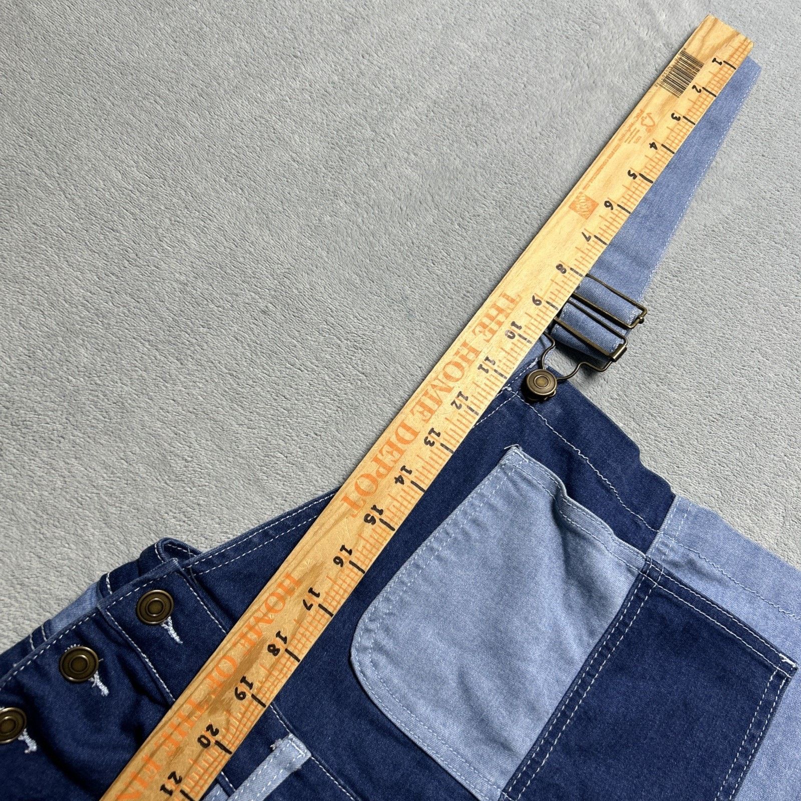 JNCO Patchwork Colorblock Overalls Womens 13 32x33 Beyond Baggy Size 32" / US 10 / IT 46 - 16 Thumbnail
