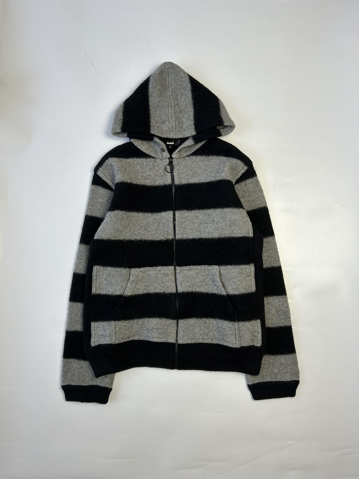 Beams Plus × Japanese Brand BEAMS STRIPPED ZIPPER HOODIE Size US M / EU 48-50 / 2 - 1 Thumbnail