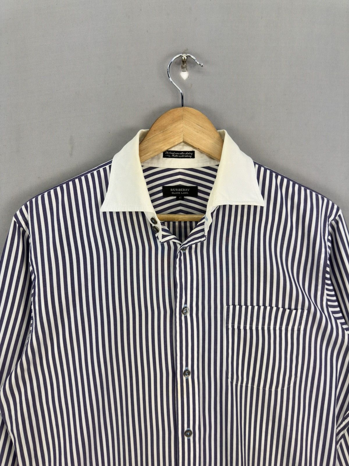 Burberry Burberry Black Label Stripes Flannel Shirt Button Up Size US L / EU 52-54 / 3 - 7 Thumbnail