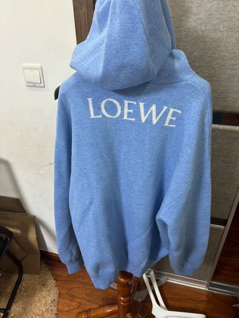 Loewe LOEWE Blue wool hoodie Size ONE SIZE - 2 Thumbnail