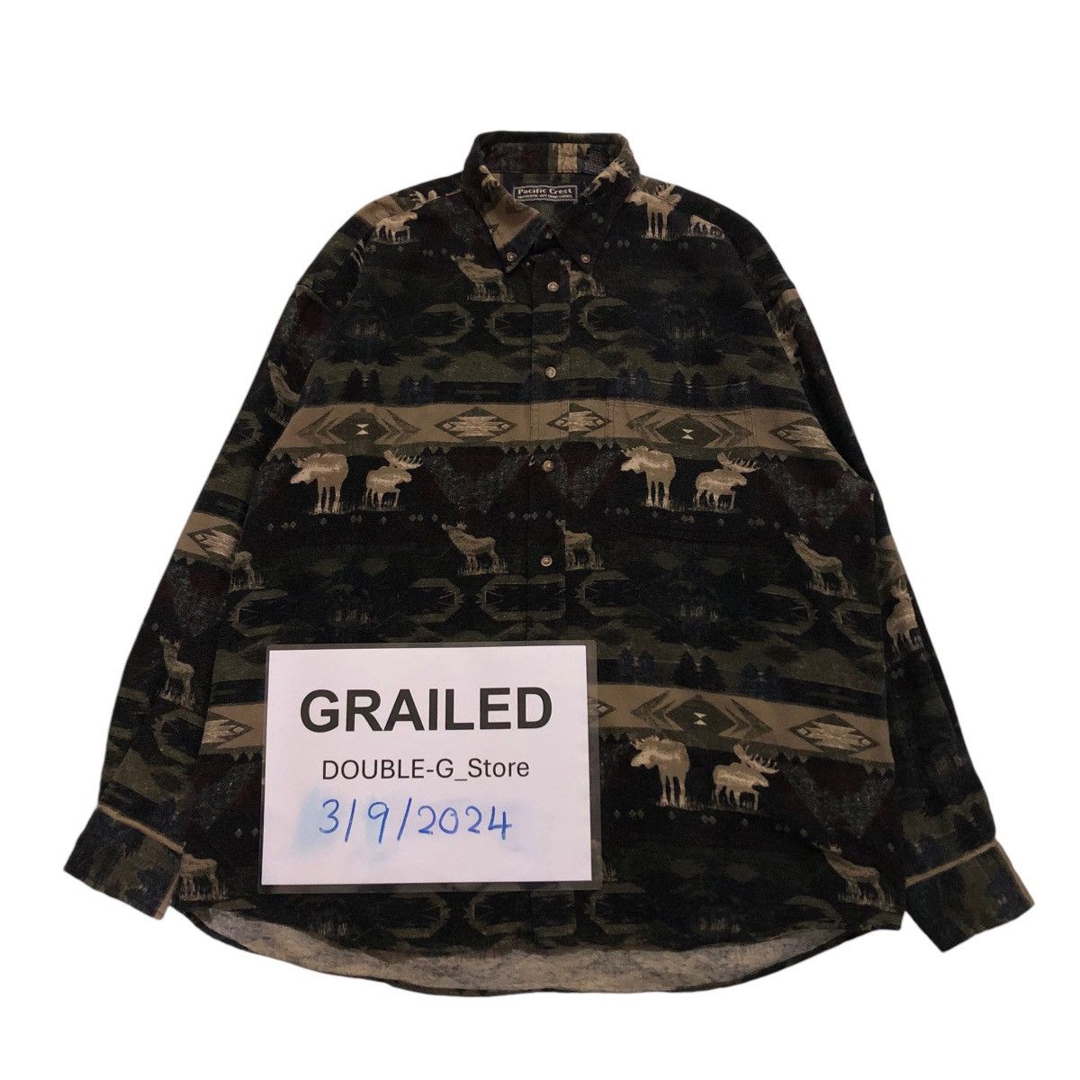 Japanese Brand × Vintage 📌VINTAGE CAMOUFLAGE SHIRT JACKET INDIGO PACIFIC CREST Size US XL / EU 56 / 4 - 1 Thumbnail