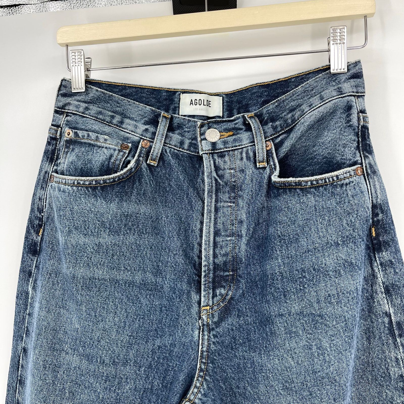 Agolde AGOLDE | Dame Wide Leg Cuffed Jeans in Control 25 Size 25" / US 0 / IT 36 - 6 Thumbnail