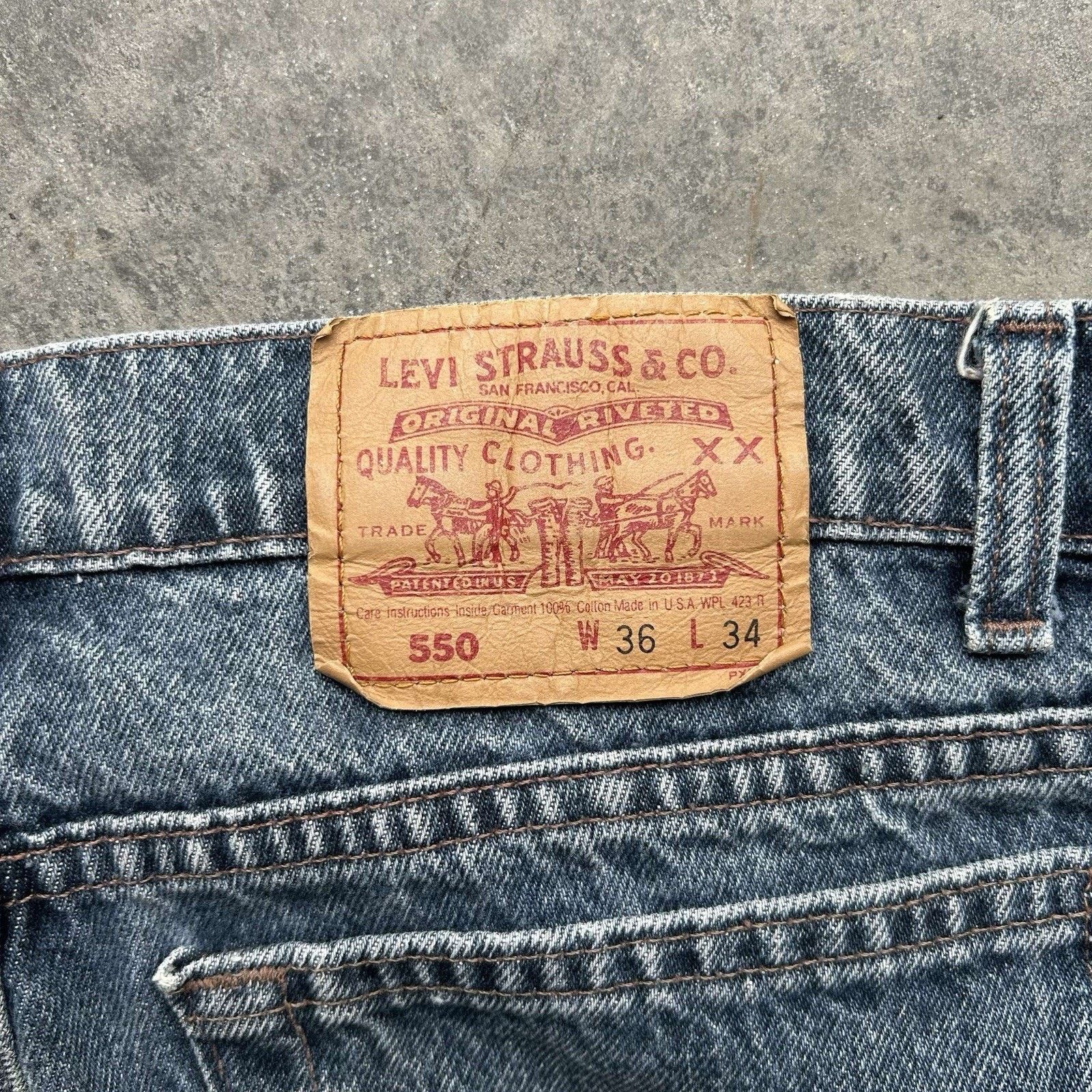 Levi's Vintage Levi’s 550xx Jeans Men’s 34 X 34 Stone Medium Wash W Size US 34 / EU 50 - 2 Thumbnail