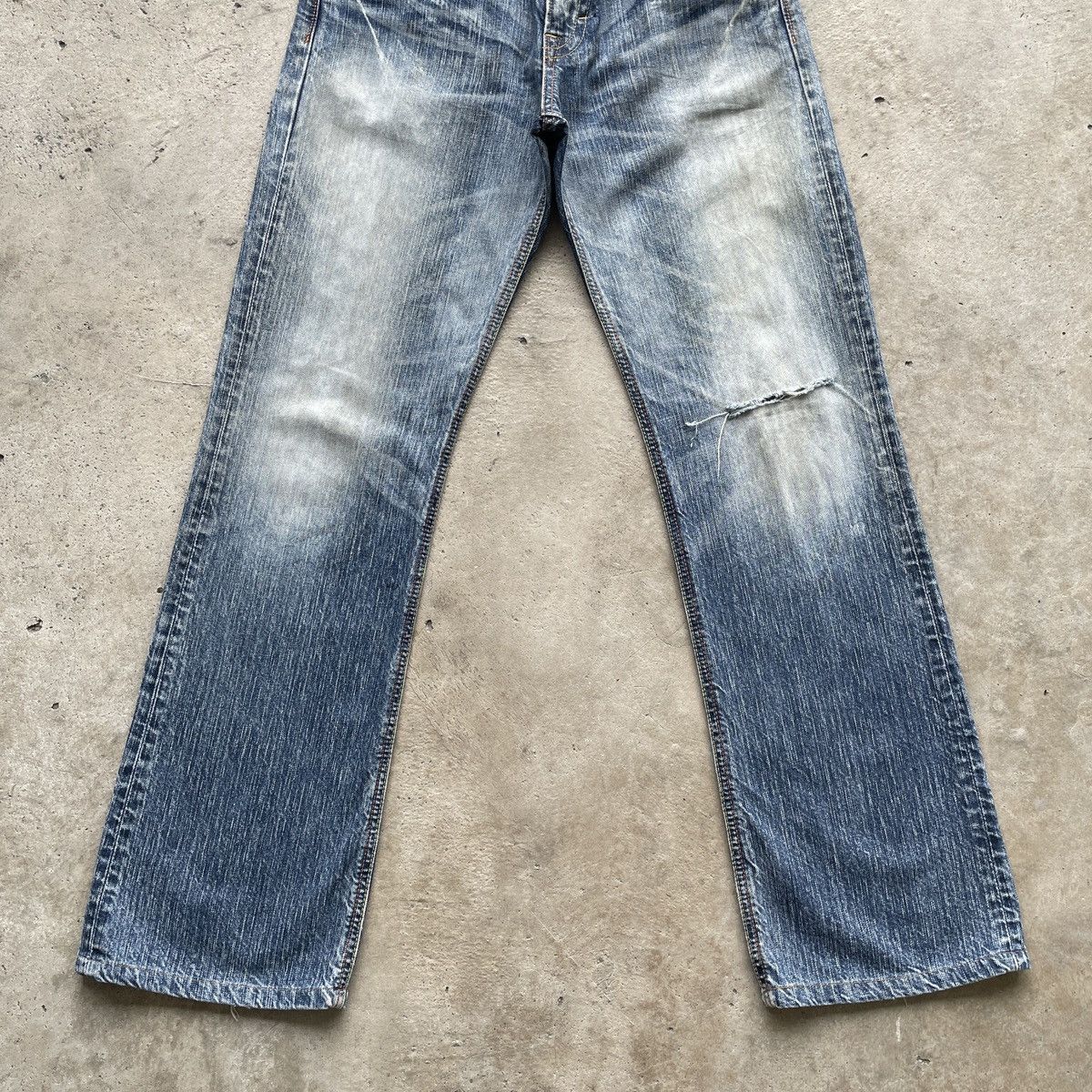 Edwin Vintage Edwin 503 Distressed FLARE Faded Jeans Pants Denim Size US 30 / EU 46 - 4 Thumbnail