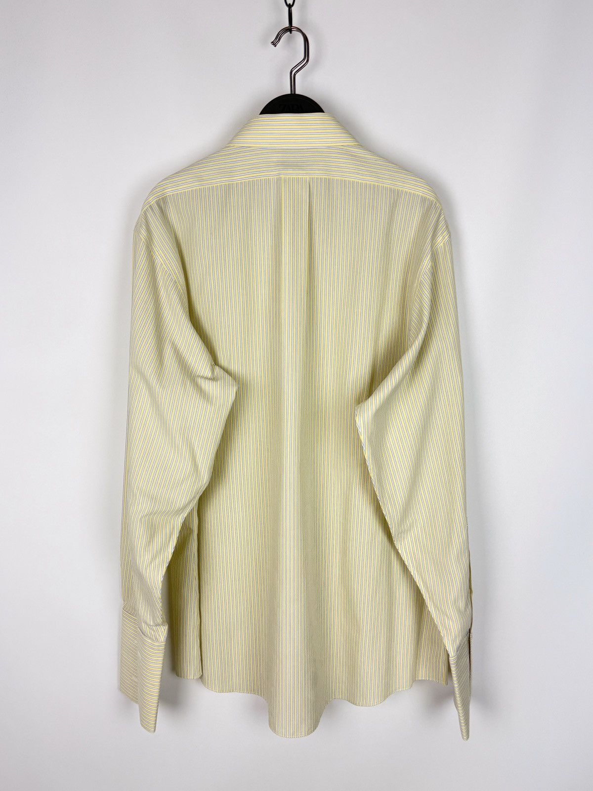 Brooks Brothers Brooks Brothers Slim Yellow Stripe Formal French Cuff Shirt Size US XL / EU 56 / 4 - 5 Thumbnail