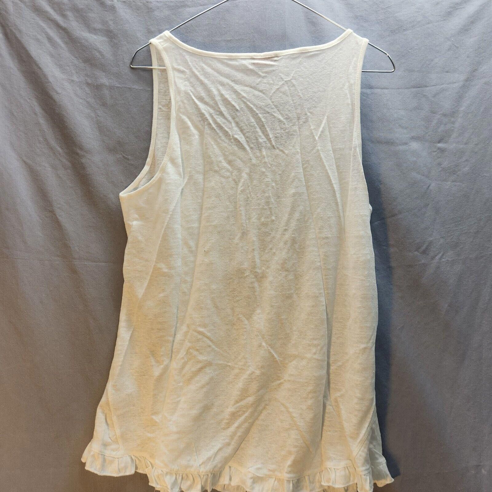 Designer New Wrap London Linen Sleeveless Top White Size UK 16 US 12 Size XL / US 12-14 / IT 48-50 - 7 Thumbnail