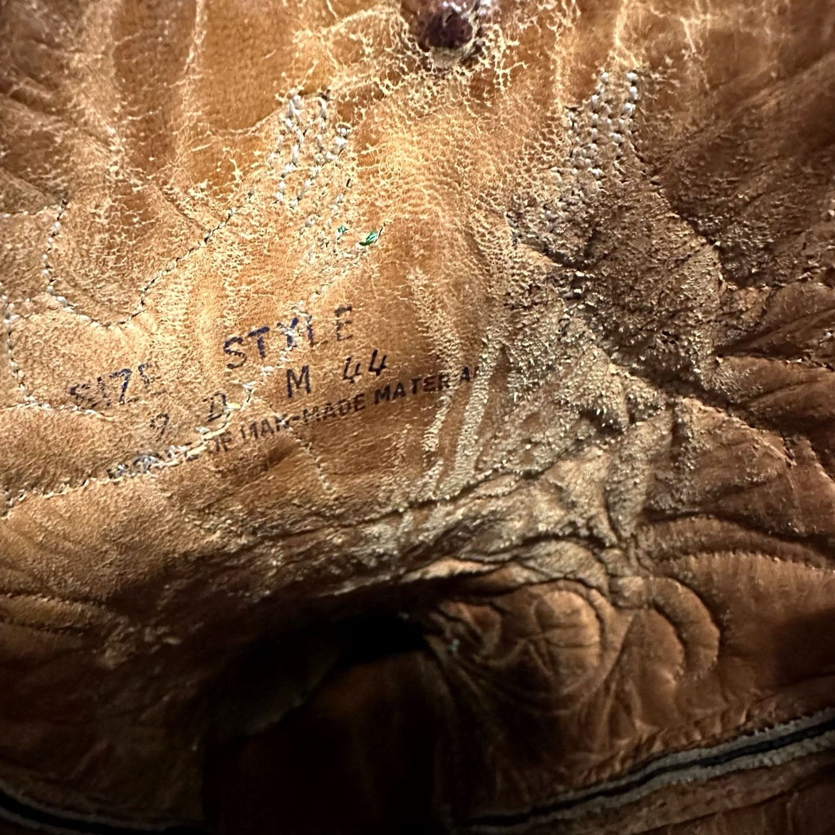 Imperial VINTAGE Cowboy Boots Main Brand Texas Western Boot Men 9 D Brown Leather Patent Embroidery Cowboy 90s USA Size US 9 / EU 42 - 7 Thumbnail