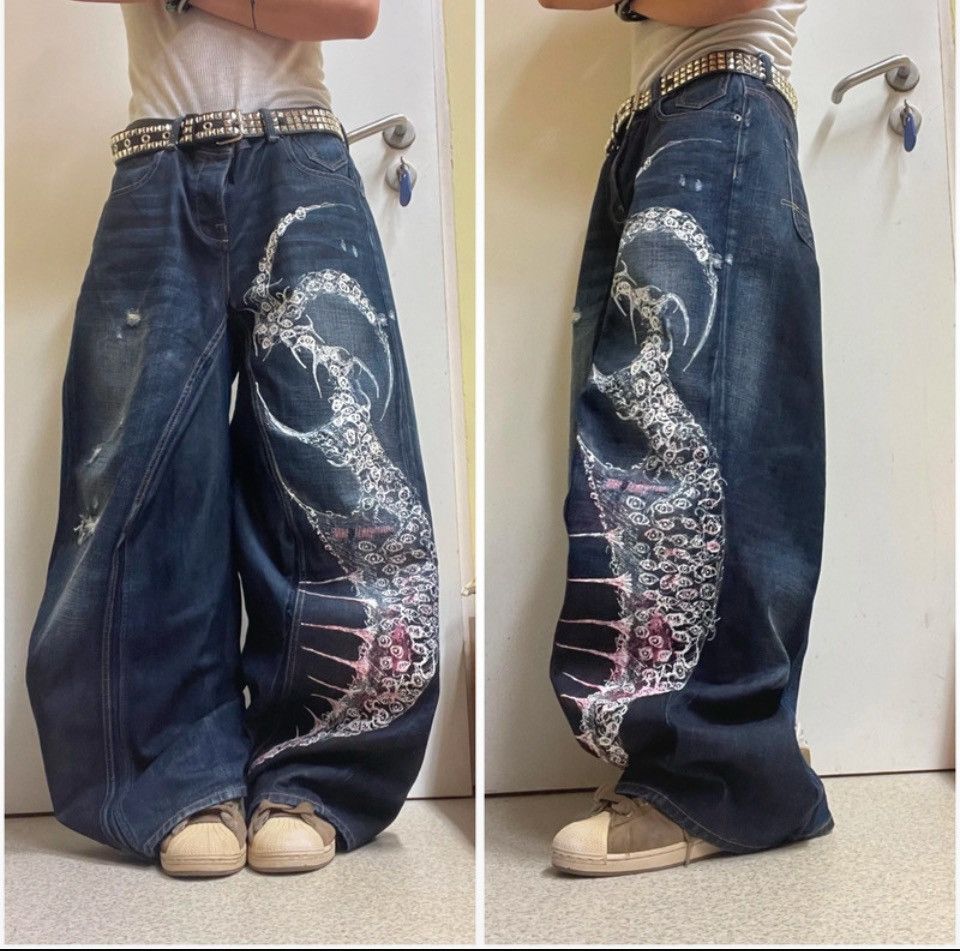 Handmade × Japanese Brand Rare Tribal Handmade Baggy Pants Size US 35 - 1 Thumbnail