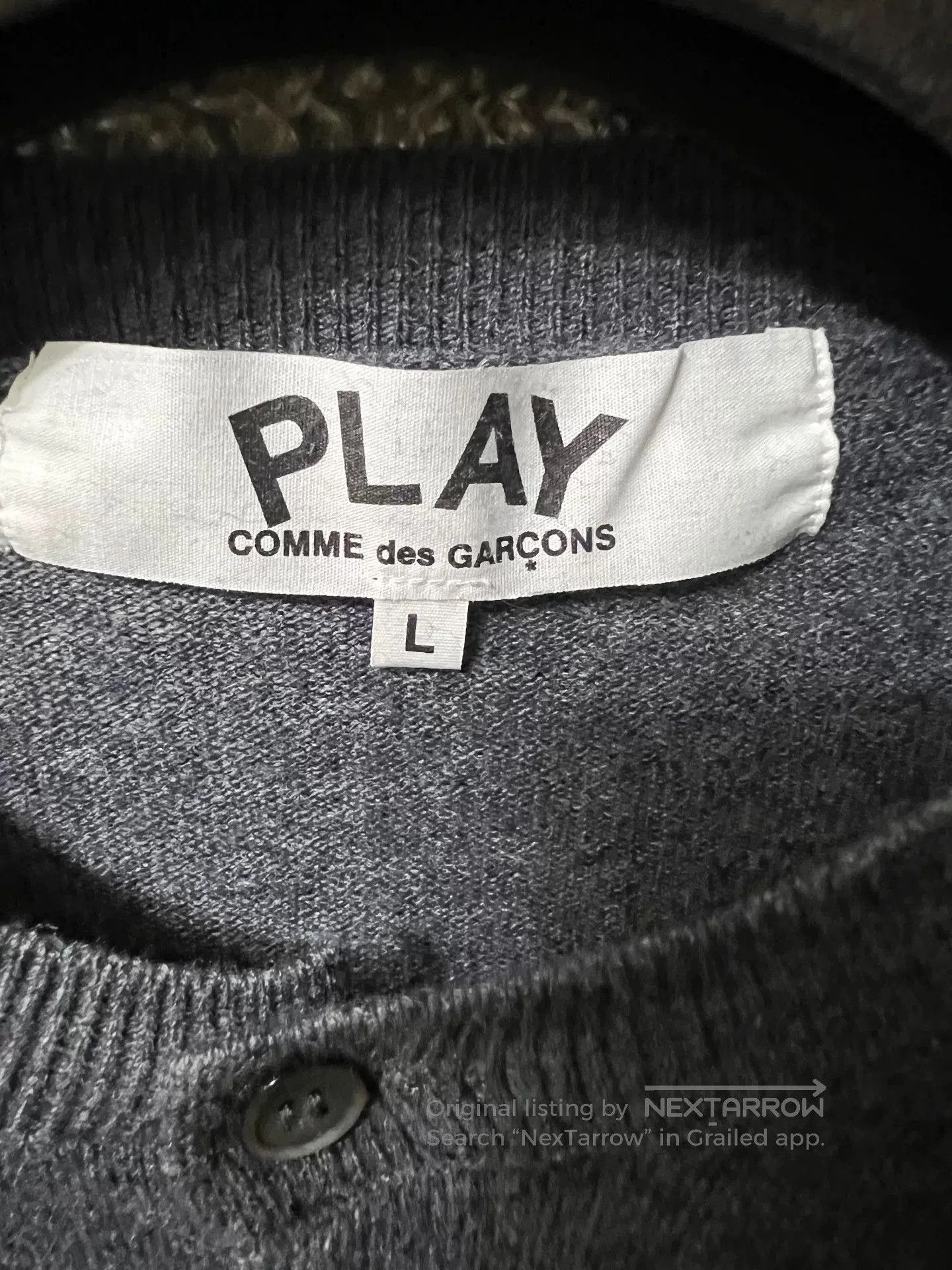 Comme des Garcons Comme des Garçons Play Heart Wool Cardigan. Size L / US 10 / IT 46 - 5 Thumbnail