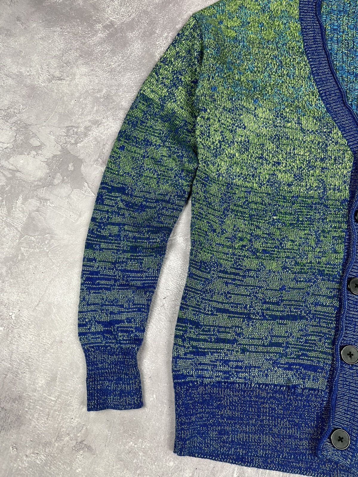 Diesel Black Gold Diesel Black Gold Blue/Green Cardigan Sweater Size S Size US S / EU 44-46 / 1 - 2 Thumbnail