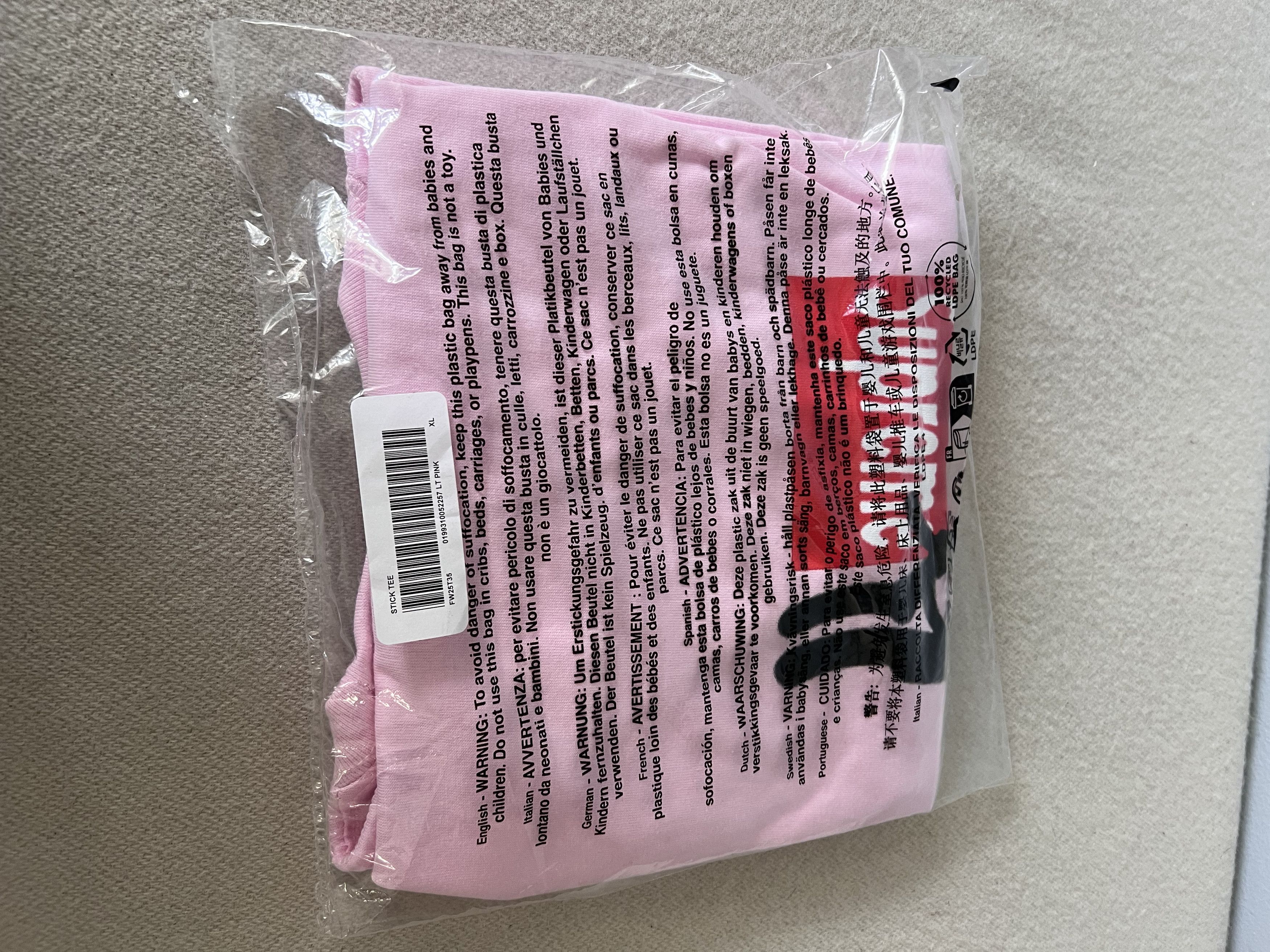 Supreme Supreme Stick Tee in Pink Size US XL / EU 56 / 4 - 3 Thumbnail