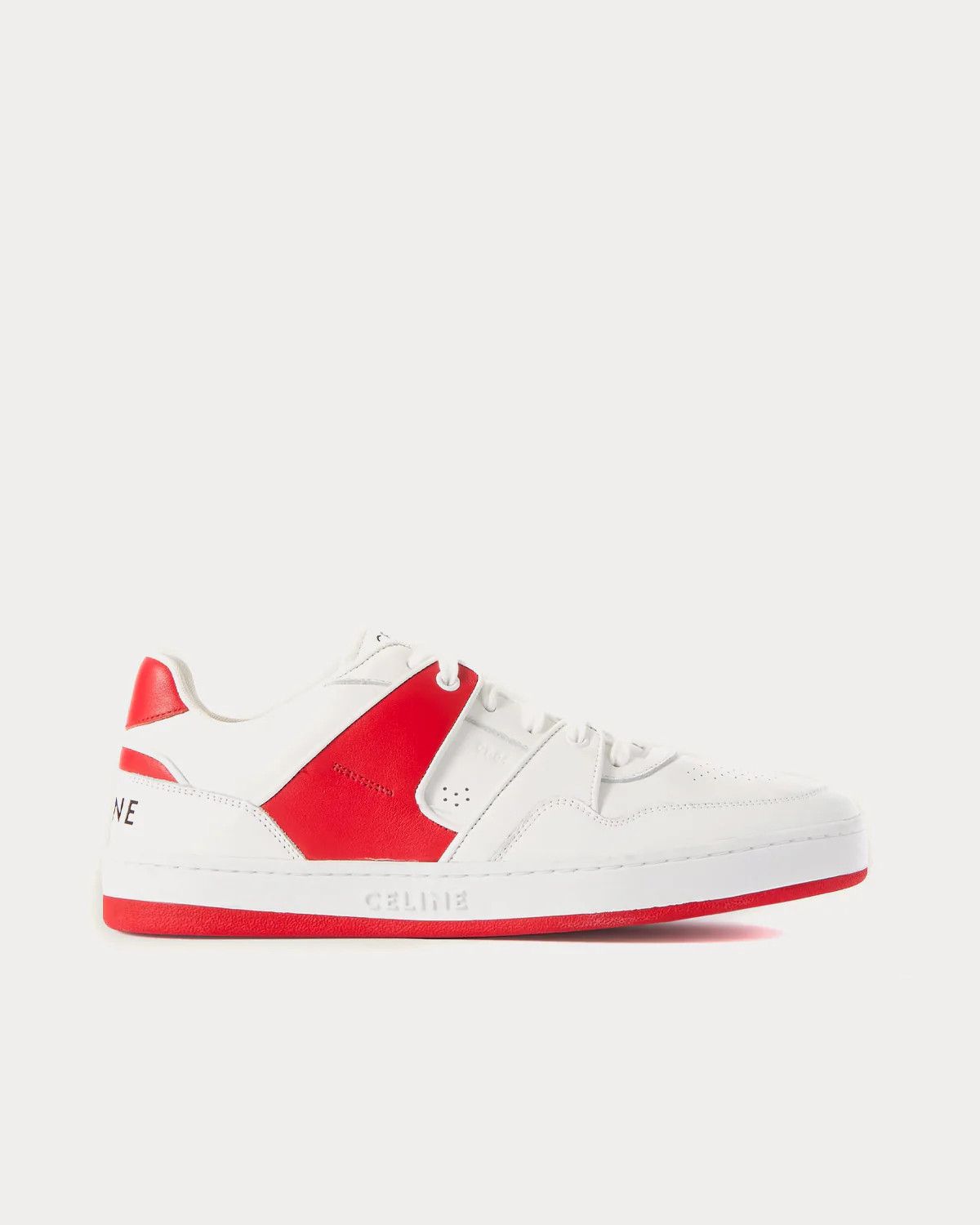 Celine o1mle0426 CT-04 Leather Sneakers in White/Red Size US 13 / EU 46 - 1 Preview