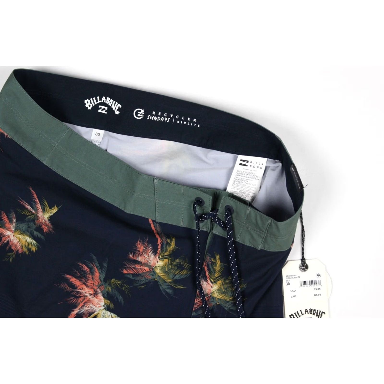 Billabong Billabong Men's Sundays Airlite Board Shorts Mid Length Size 30 Dark Navy Palm Size US 30 / EU 46 - 4 Thumbnail
