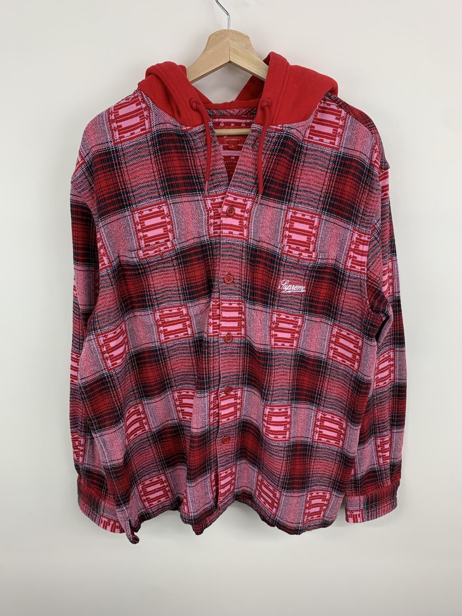 Supreme Hooded Flannel | Grailed