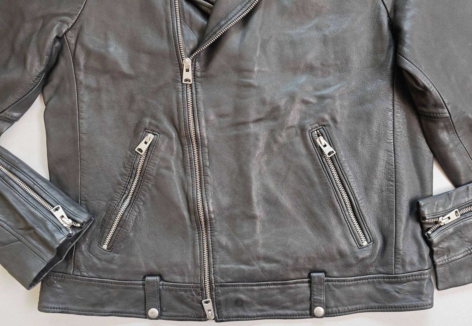 Allsaints ALLSAINTS Lomi Biker Men's Leather jacket FTP/5015 Size US L / EU 52-54 / 3 - 6 Thumbnail