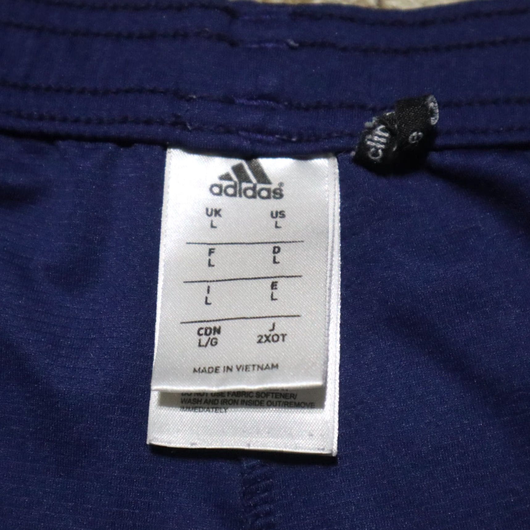 Adidas Adidas Shorts Blue Polyester Drawstring Gym Running Jogging Women's L Large Size 36" / US 14 / IT 50 - 2 Thumbnail