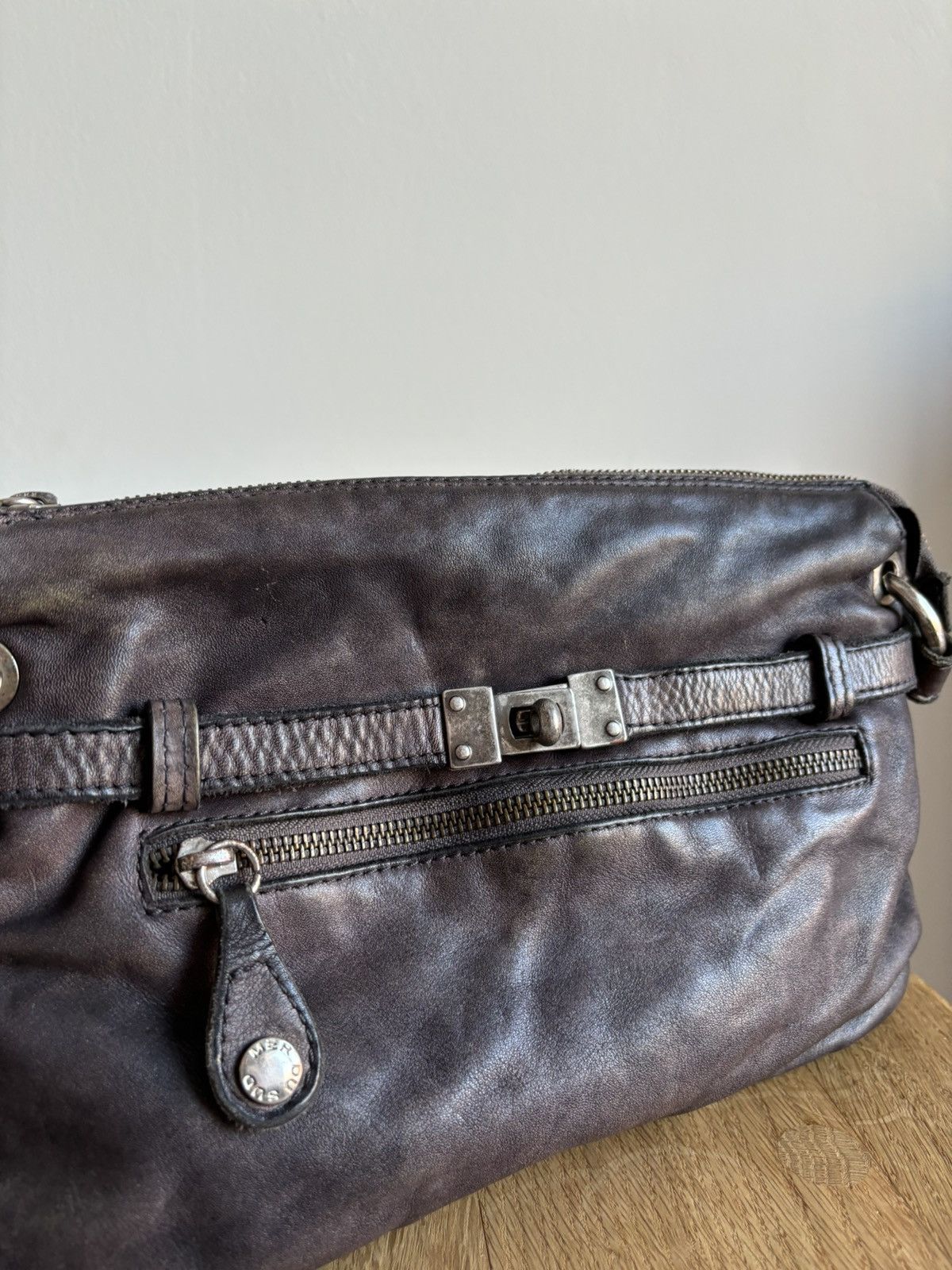 Vintage Vintage Mer Du Sud Leather Croosbody Bag Size ONE SIZE - 4 Thumbnail