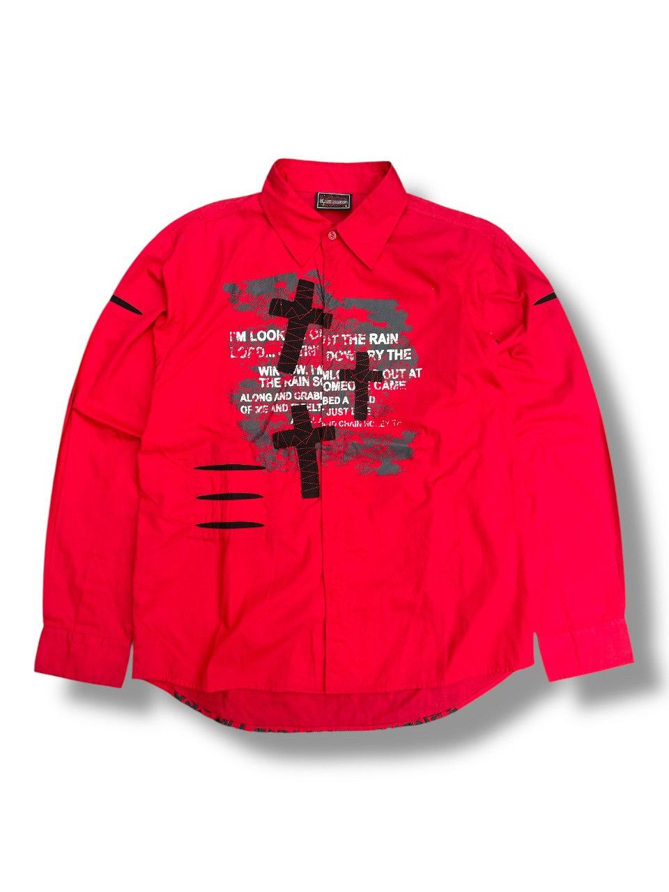 If Six Was Nine Slash number English letter print shirt Cross Punk Style Size US L / EU 52-54 / 3 - 1 Thumbnail