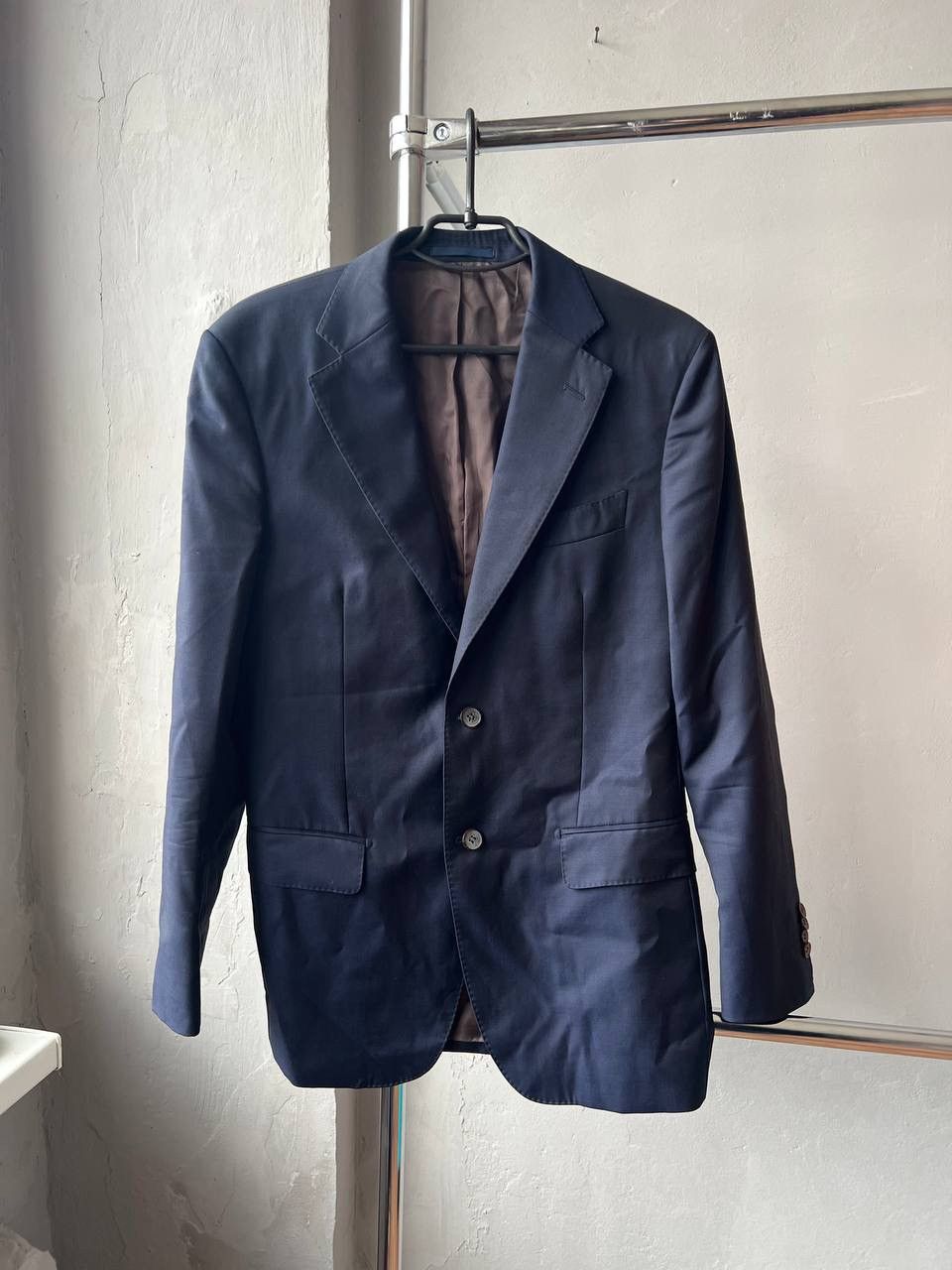 Suitsupply 2017 SUITSUPPLY BLUE PLAIN NAVY CLASSIC MENS SUIT Size 48S - 4 Thumbnail