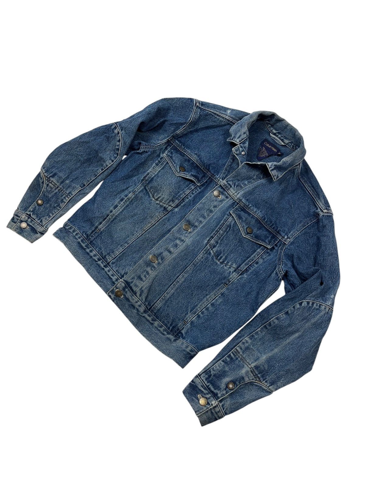 Calvin Klein × Vintage Vintage 80s Calvin Klein Denim Jacket Scovill Buttons Size US M / EU 48-50 / 2 - 4 Thumbnail