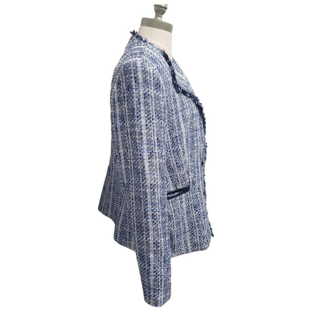 Karl Lagerfeld CT1925 Karl Lagerfeld Blue & Black Blazer with Pockets 14 Size XL / US 12-14 / IT 48-50 - 5 Thumbnail