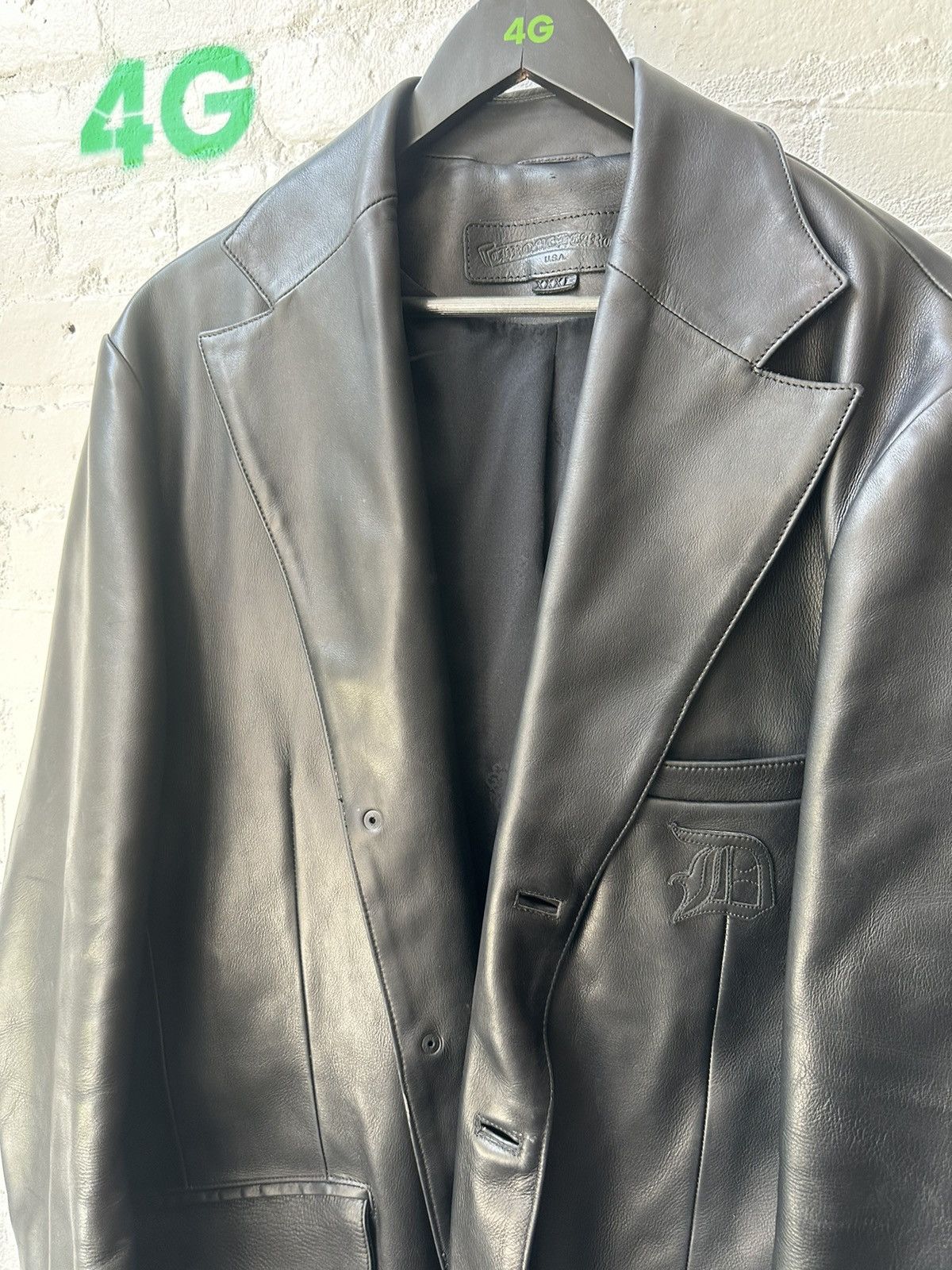 Chrome Hearts 3XL XXXL CHROME HEARTS 1 of 1 LEATHER PATCH JACKET BLAZER ! Size US XXL / EU 58 / 5 - 3 Thumbnail