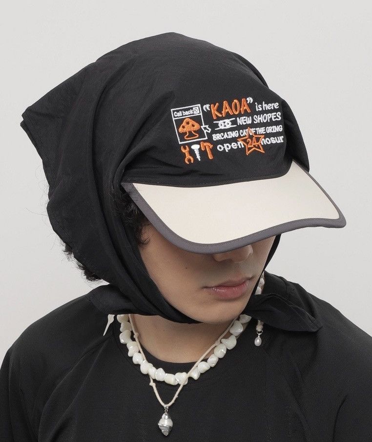 Japanese Brand 2000s y2k embroidery multi-style handkerchief hat cap Size ONE SIZE - 3 Thumbnail