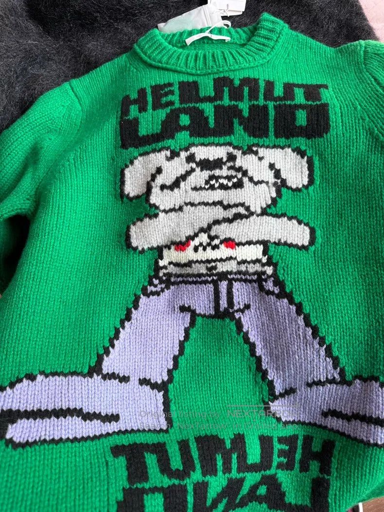 Helmut Lang Helmut Lang Wool Sweater with Animal Print Pattern Size US XS / EU 42 / 0 - 4 Thumbnail
