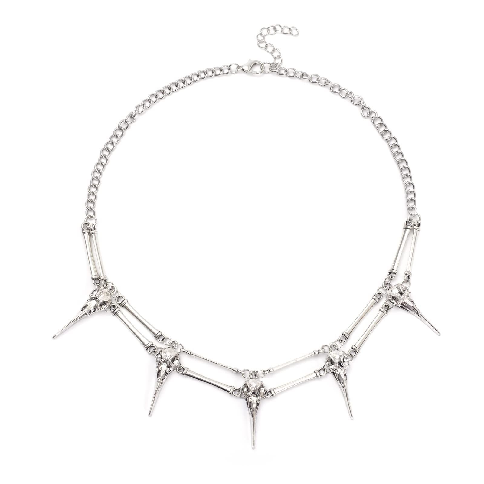 Other Bird Skull Choker Evil Skeleton Pagan Wizard Necklace Size ONE SIZE - 4 Thumbnail