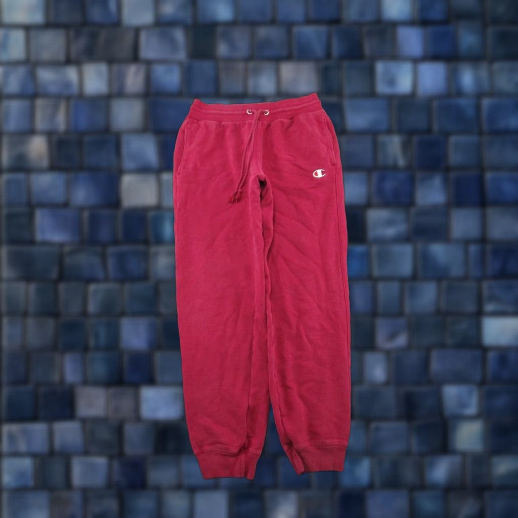 Champion VINTAGE Y2K Champion Reverse Weave Sweatpants Sweatpants Women's Red Size M Heavy Joggers Pants Size 32" / US 10 / IT 46 - 1 Thumbnail