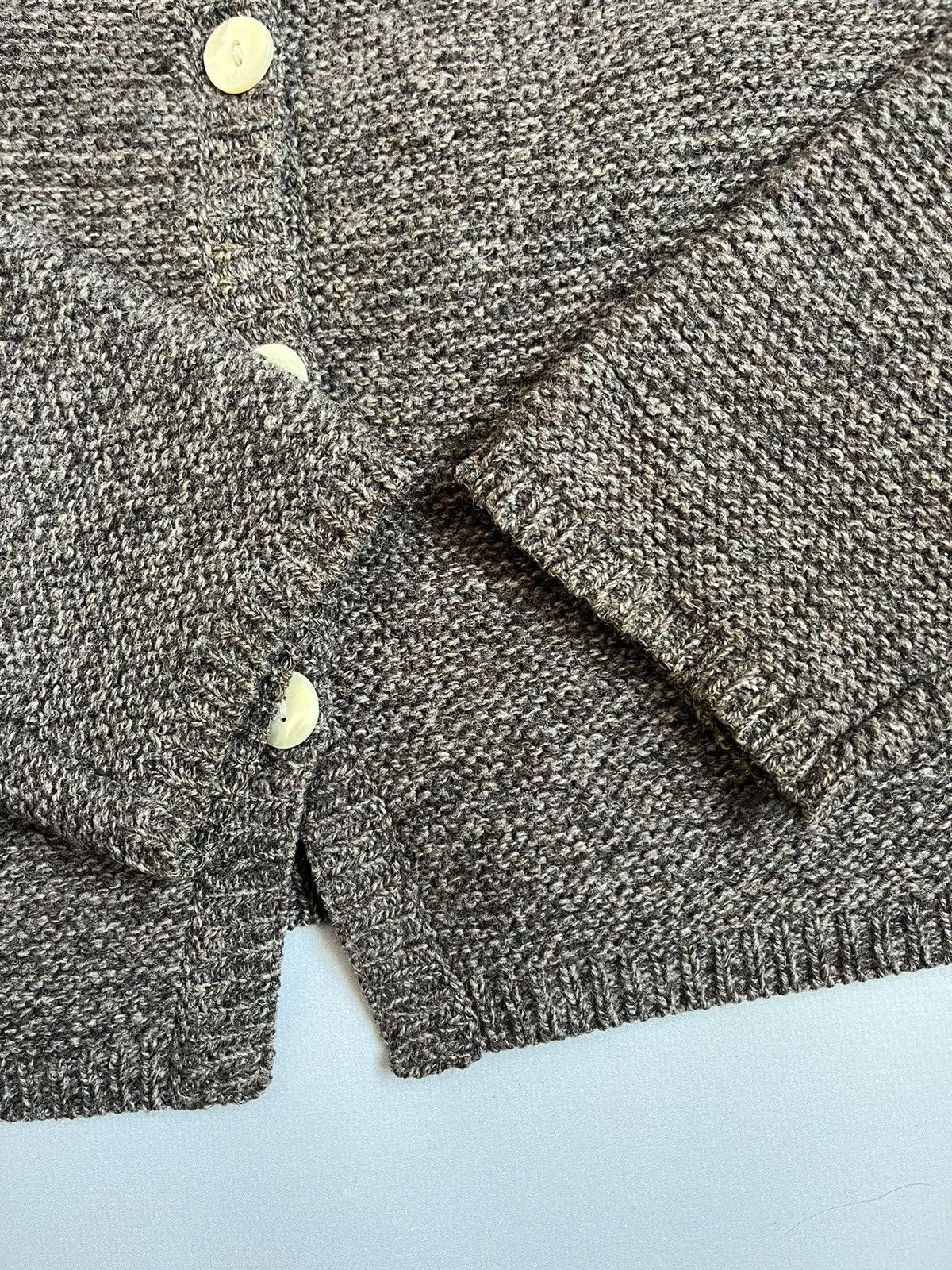 A.P.C. A.P.C. Rue Madame Paris Brown Cable Knit Wool Cardigan Size S / US 4 / IT 40 - 7 Thumbnail
