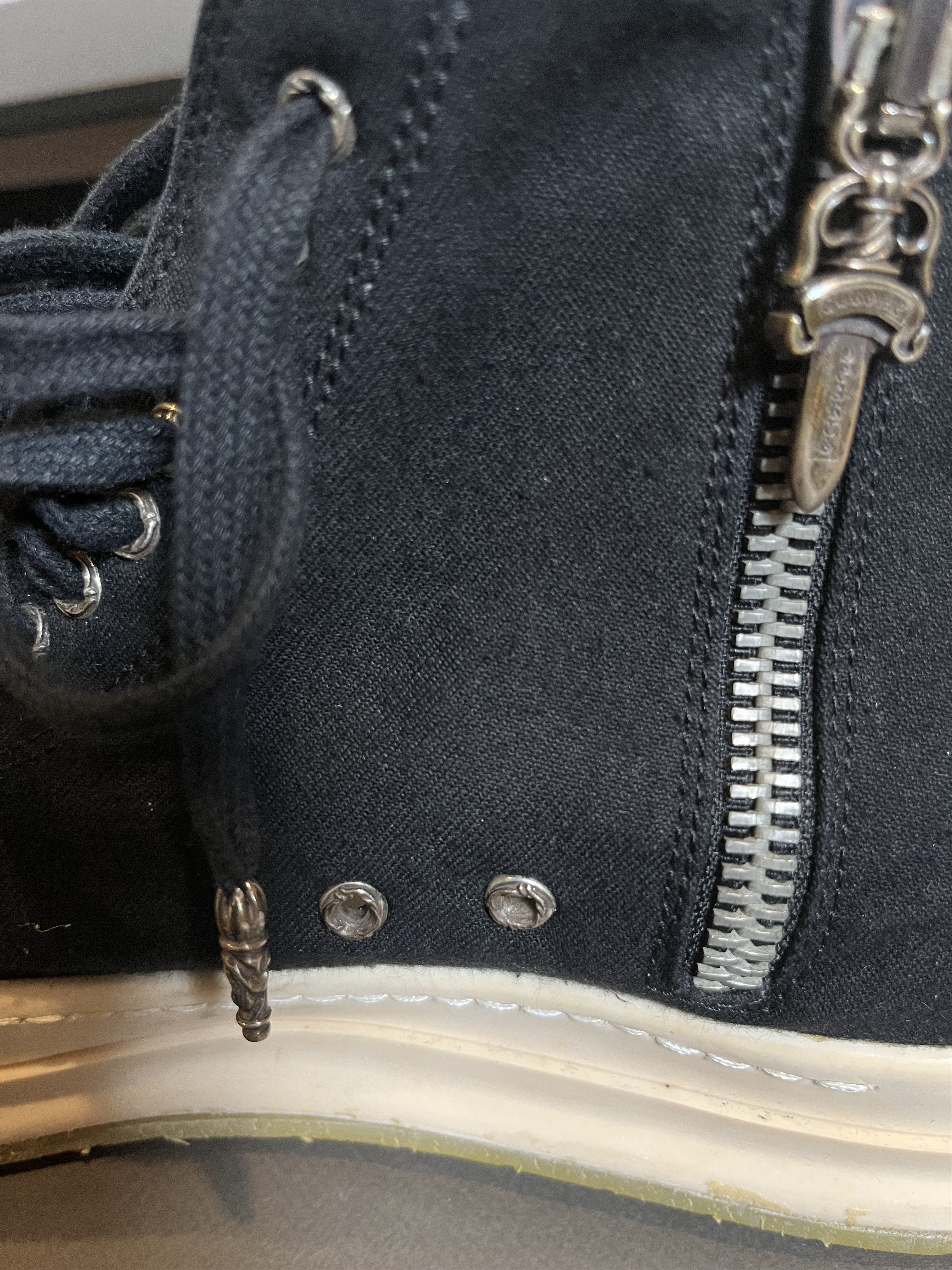 Chrome Hearts × Rick Owens RICK OWENS CHROME HEARTS RAMONES, BLACK TOE, STAPLE HEEL Size US 11 / EU 44 - 13 Thumbnail