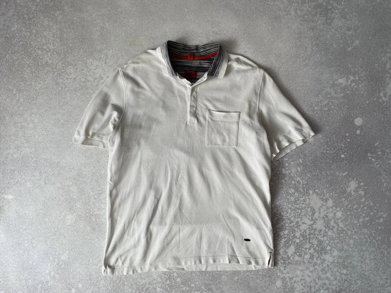 Missoni × Vintage Vintage Missoni White Basic Luxury Polo Y2K Rare Item Size US L / EU 52-54 / 3 - 1 Thumbnail