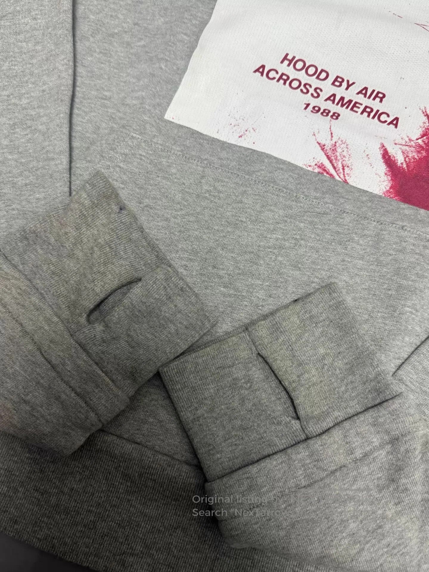 Hood By Air Gray Graphic Print Hoodie with Hood and Pocket. Size US M / EU 48-50 / 2 - 3 Thumbnail
