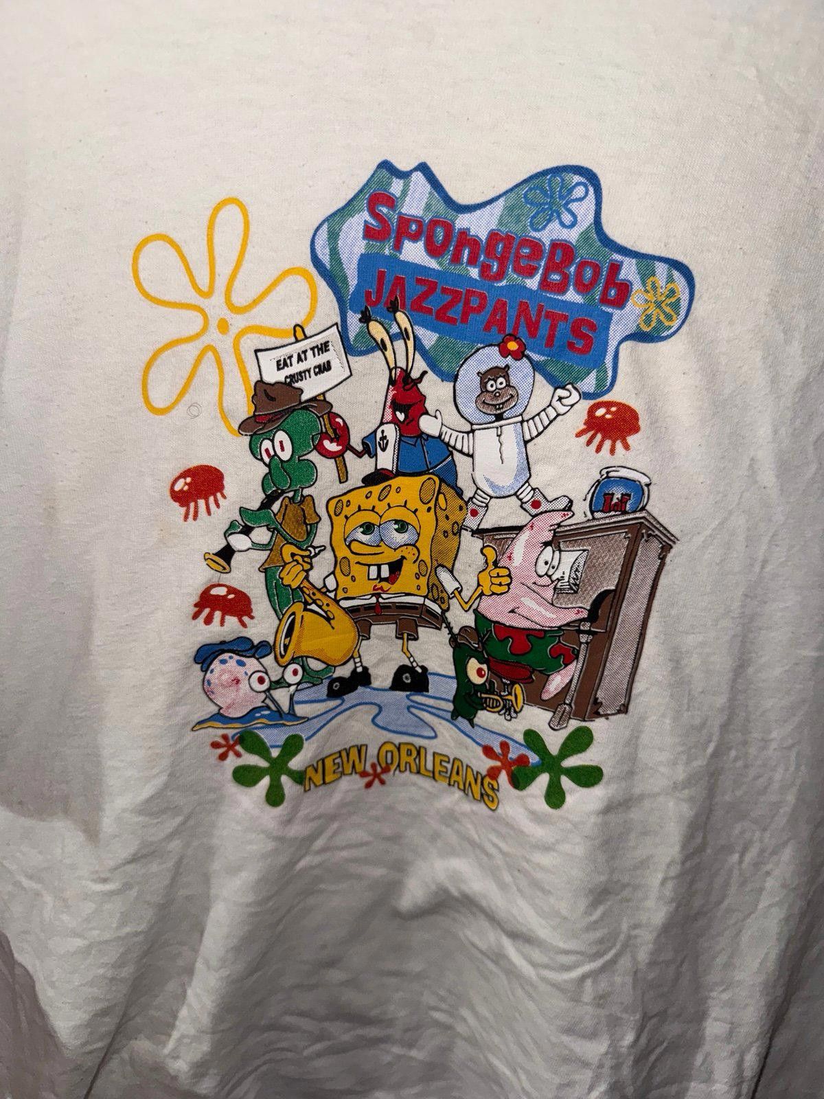 Jerzees Vintage Y2K 90s New Orleans SpongeBob Jazzpants Sz XL Rare Size US XL / EU 56 / 4 - 3 Thumbnail