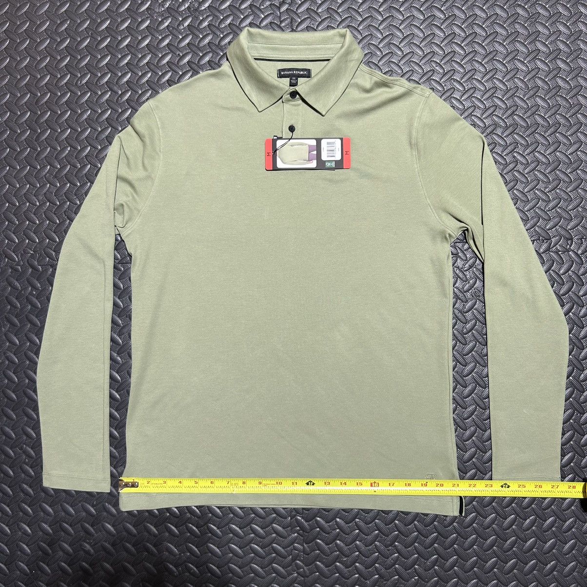 Banana Republic × Designer Banana Republic Luxe Touch Polo Shirt Men's Medium L/S NEW Size US M / EU 48-50 / 2 - 9 Thumbnail