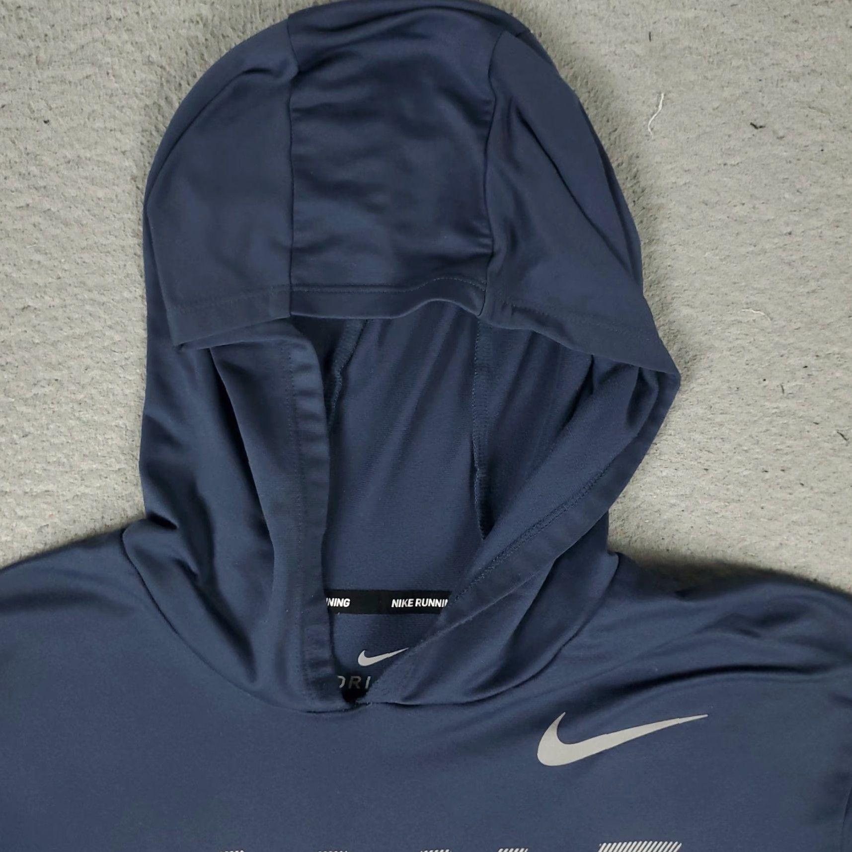 Nike Nike Shirt Mens Large Blue Swoosh Hooded Pullover Long Sleeve Size US L / EU 52-54 / 3 - 2 Thumbnail