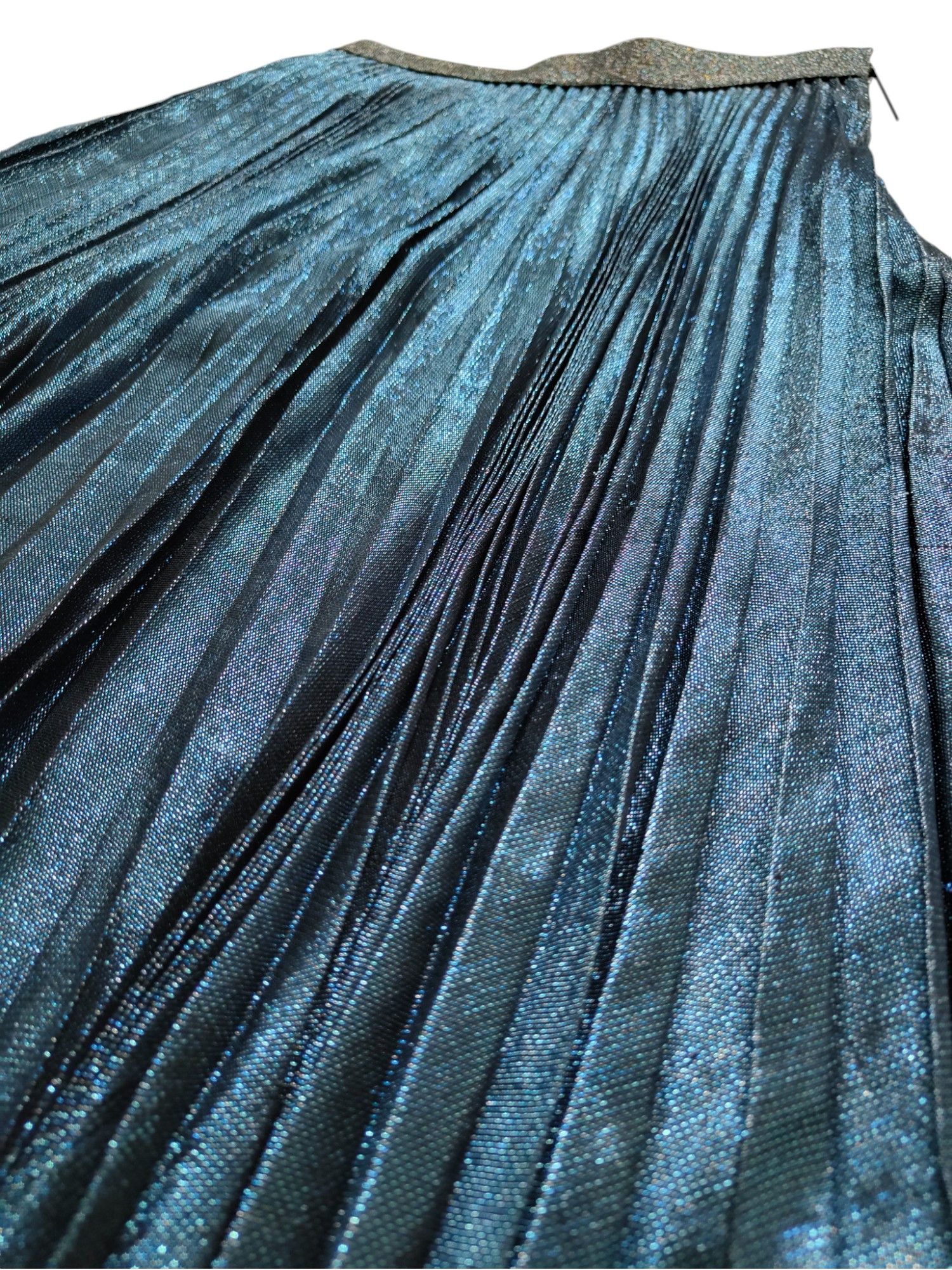 Christopher Kane Blue Shimmering Pleated Skirt Size 27" / US 4 / IT 40 - 4 Thumbnail