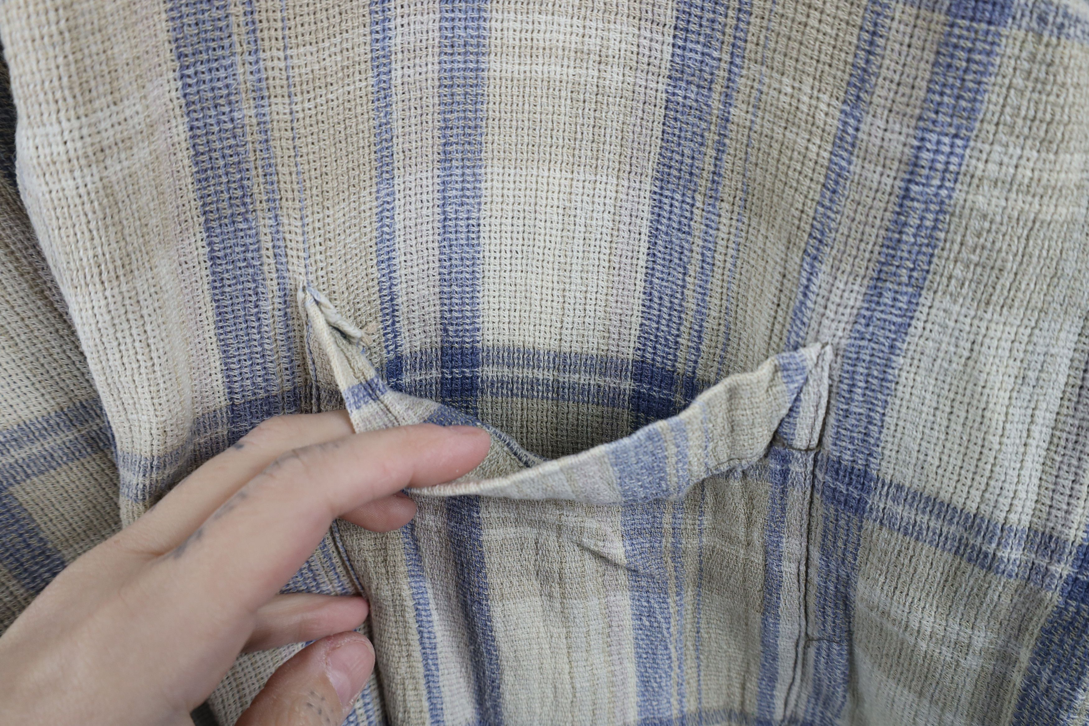 Vintage Vintage 90s Streetwear Cotton Knit Band Collar Button Shirt Size US XXL / EU 58 / 5 - 5 Thumbnail
