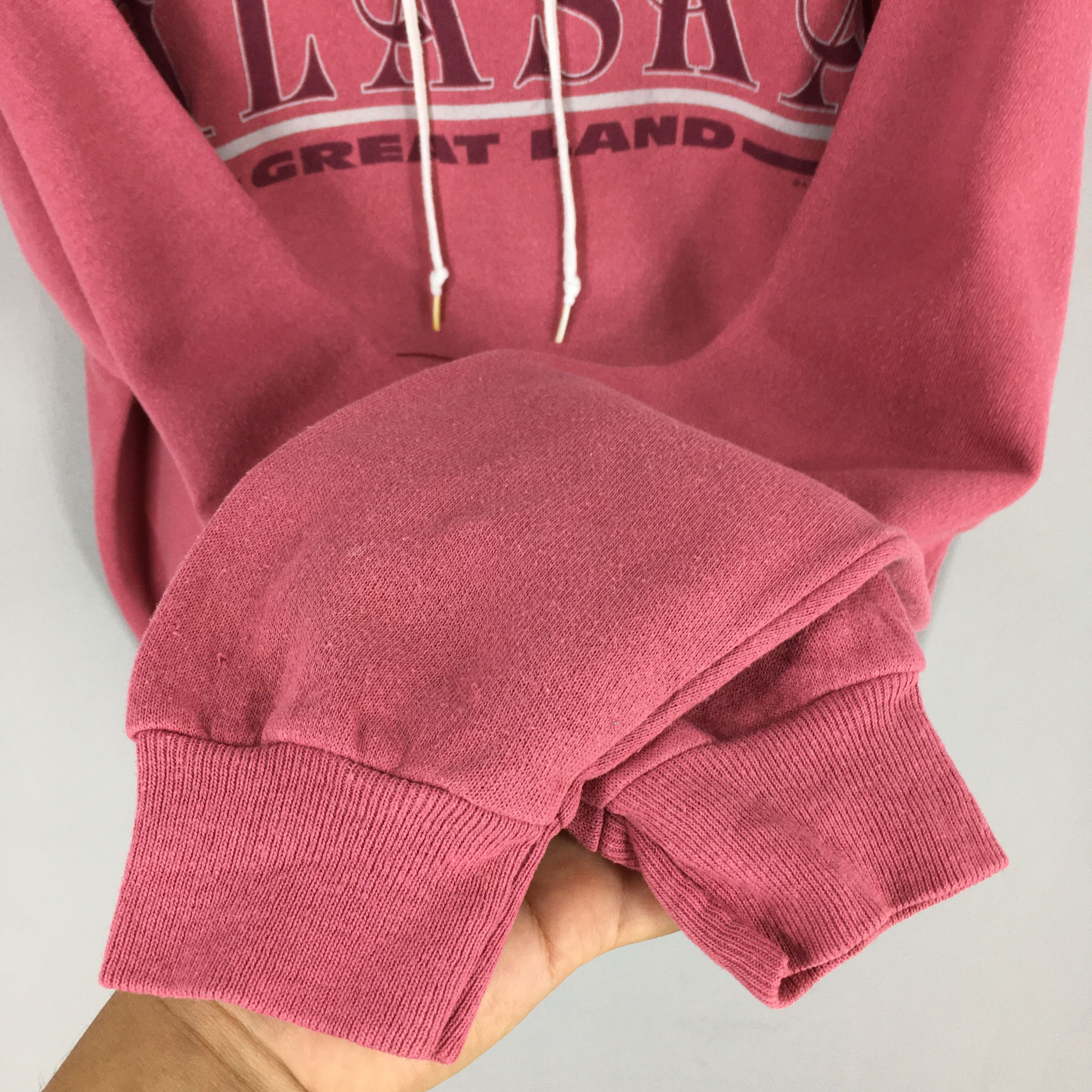 Hanes × Northern Reflections Vintage 90’s Alaska Usa Red Hoodie Sweater Medium Size US M / EU 48-50 / 2 - 4 Thumbnail