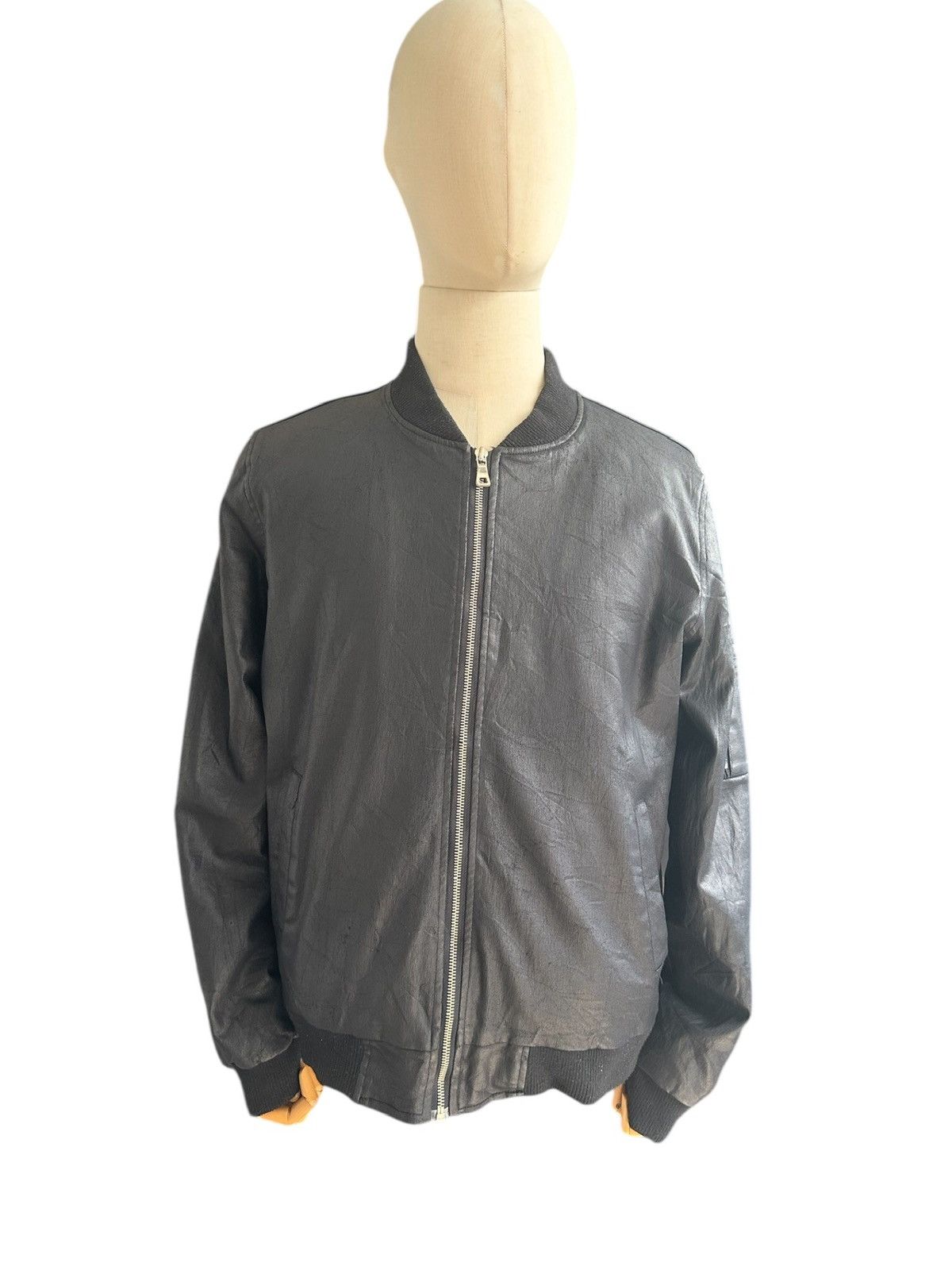 ABAHOUSE 🔥Rare🔥 Designworks coated black bomber jacket Size US L / EU 52-54 / 3 - 8 Thumbnail