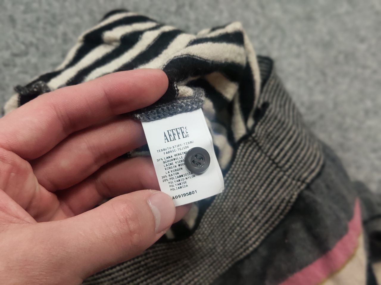 Moschino cheap & chic Wool Blend Button Striped Cardigan