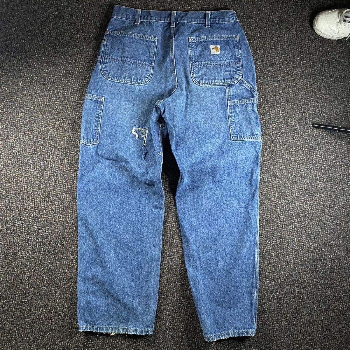Carhartt × Vintage Vintage Carhartt Fire Resistant Denim Jeans Size US 34 / EU 50 - 2 Thumbnail