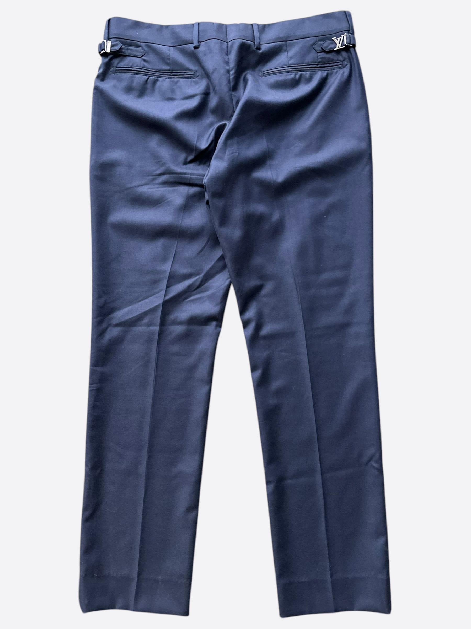 Louis Vuitton Louis Vuitton Navy Wool Dress Pants Size US 36 / EU 52 - 2 Thumbnail