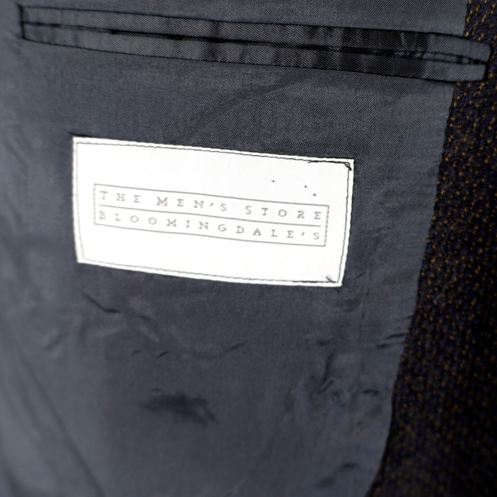 Joseph Abboud Joseph Abboud Soft Tweed Wool Blue Black Tan Check 3 Button Size 44R - 10 Thumbnail
