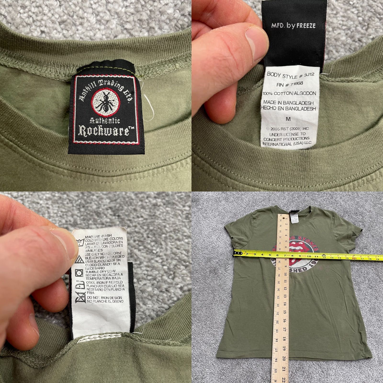 Vintage Rockware T-Shirt Rockware Vintage Band Juniors MEdium Green Graphic Crew Tee Shirt Size M / US 6-8 / IT 42-44 - 8 Thumbnail